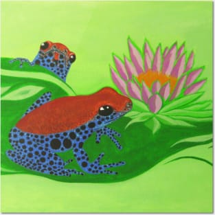 Poison Frogs and Flower Posters and Art